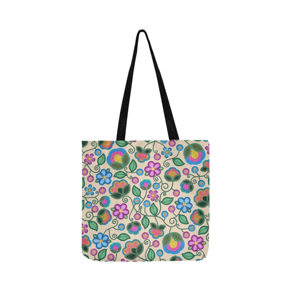 Turquoise Sunbeam Cream Reusable Shopping Bag (Two sides)