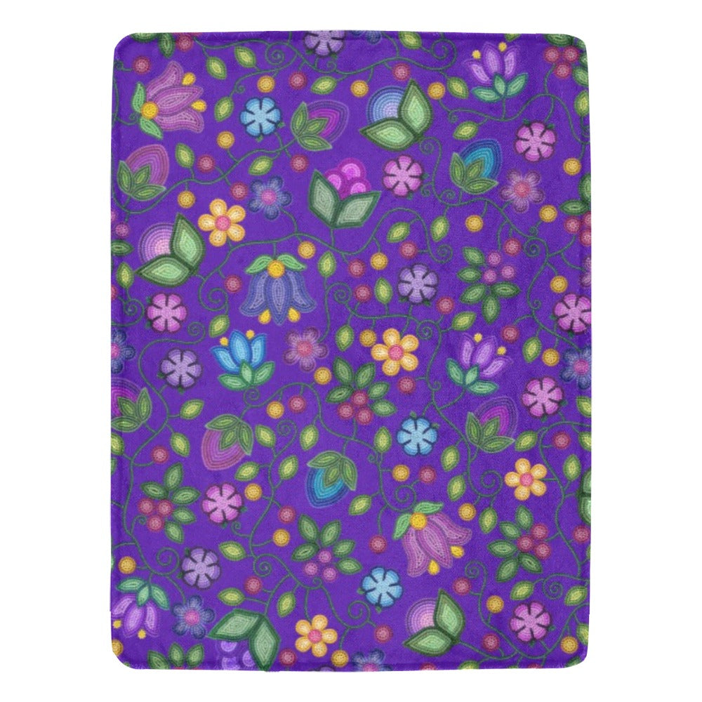 Bloom Uplift Indigo Ultra-Soft Micro Fleece Blanket 60"x80"