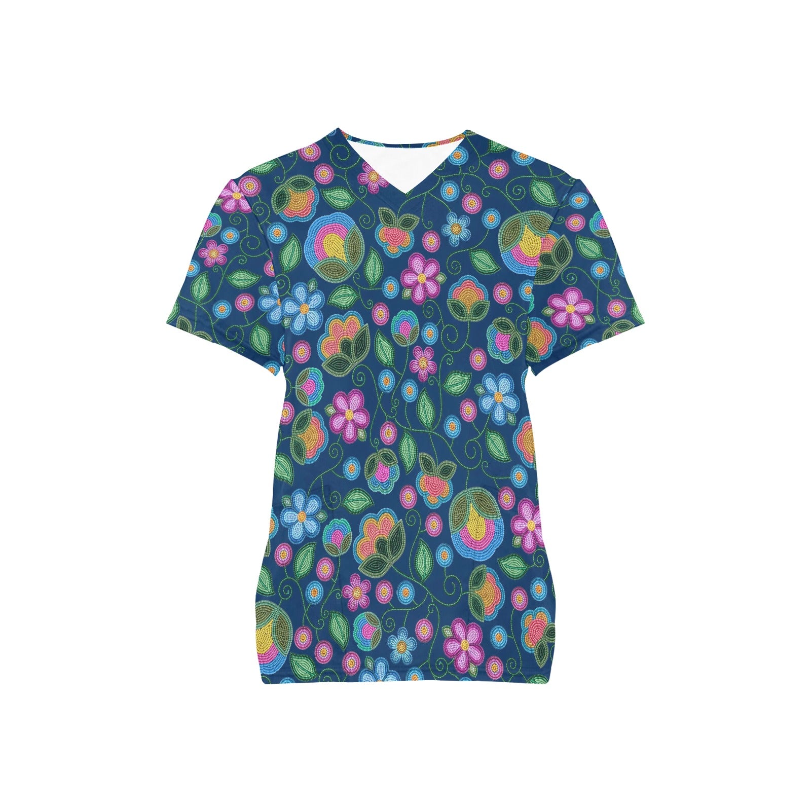 Turquoise Sunbeam Blue Scrub Top