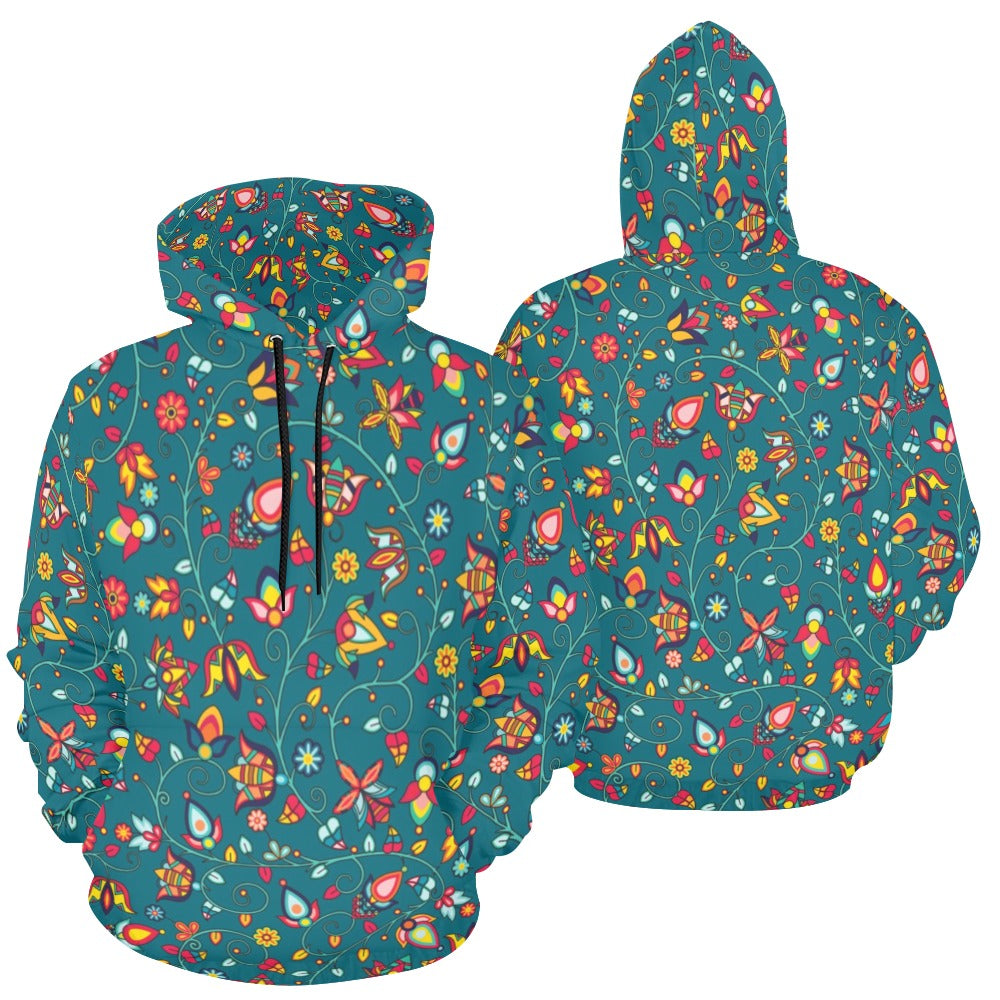 Thorny Path Teal Hoodie for Men (USA Size)