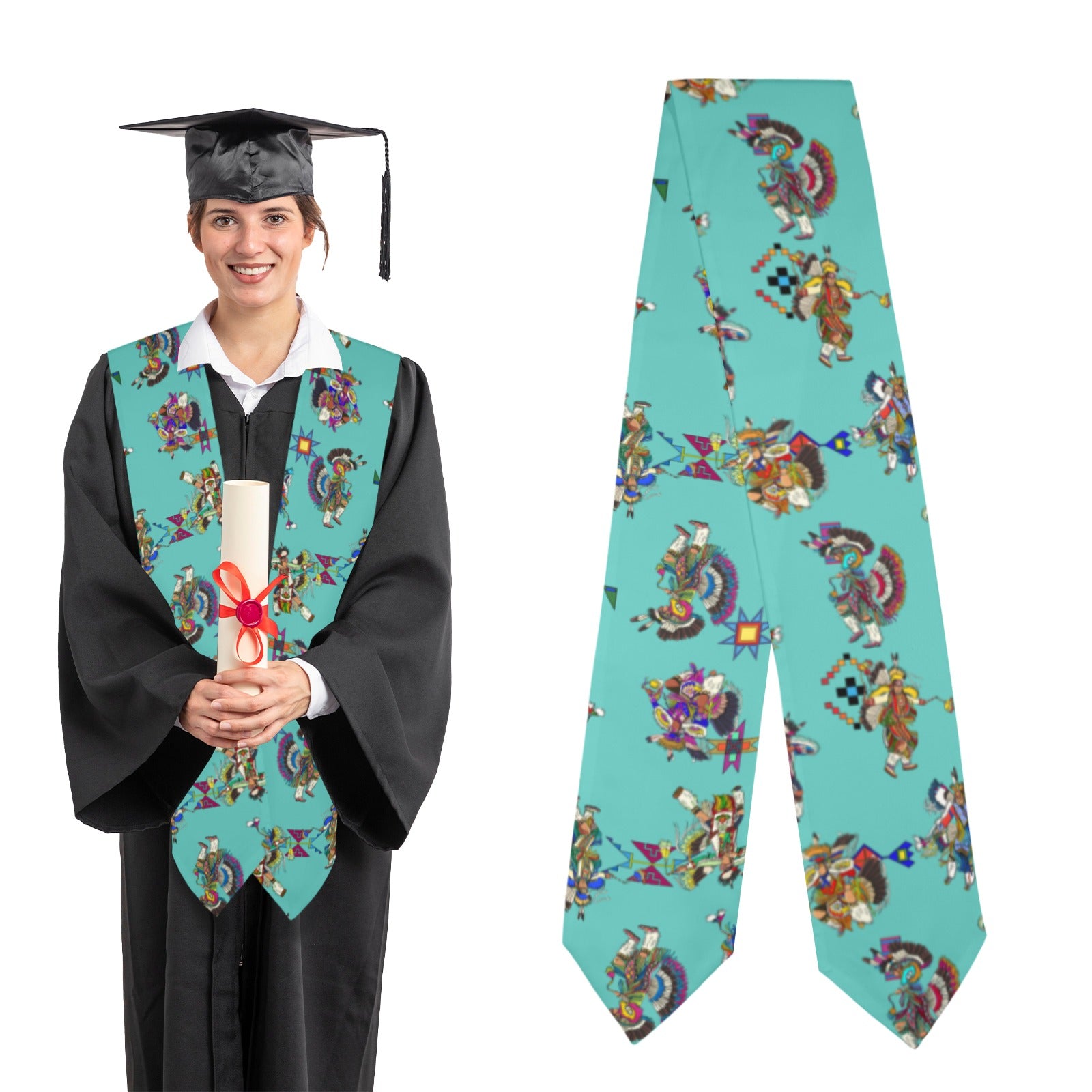 Men's Fancy Dancers Eggshell Blue Graduation Stole