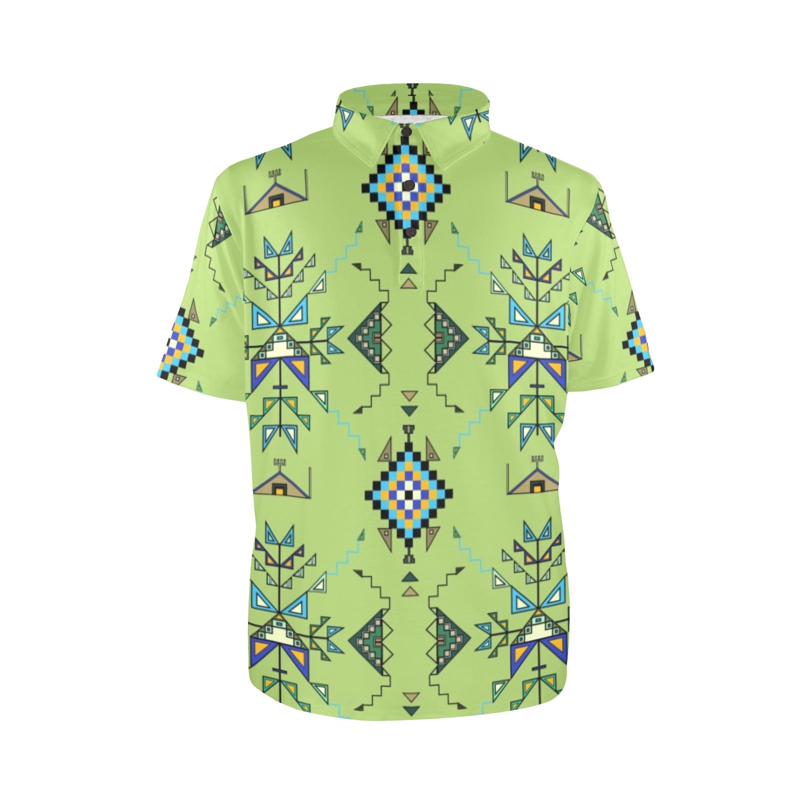 Bear Shield Green Polo Shirt