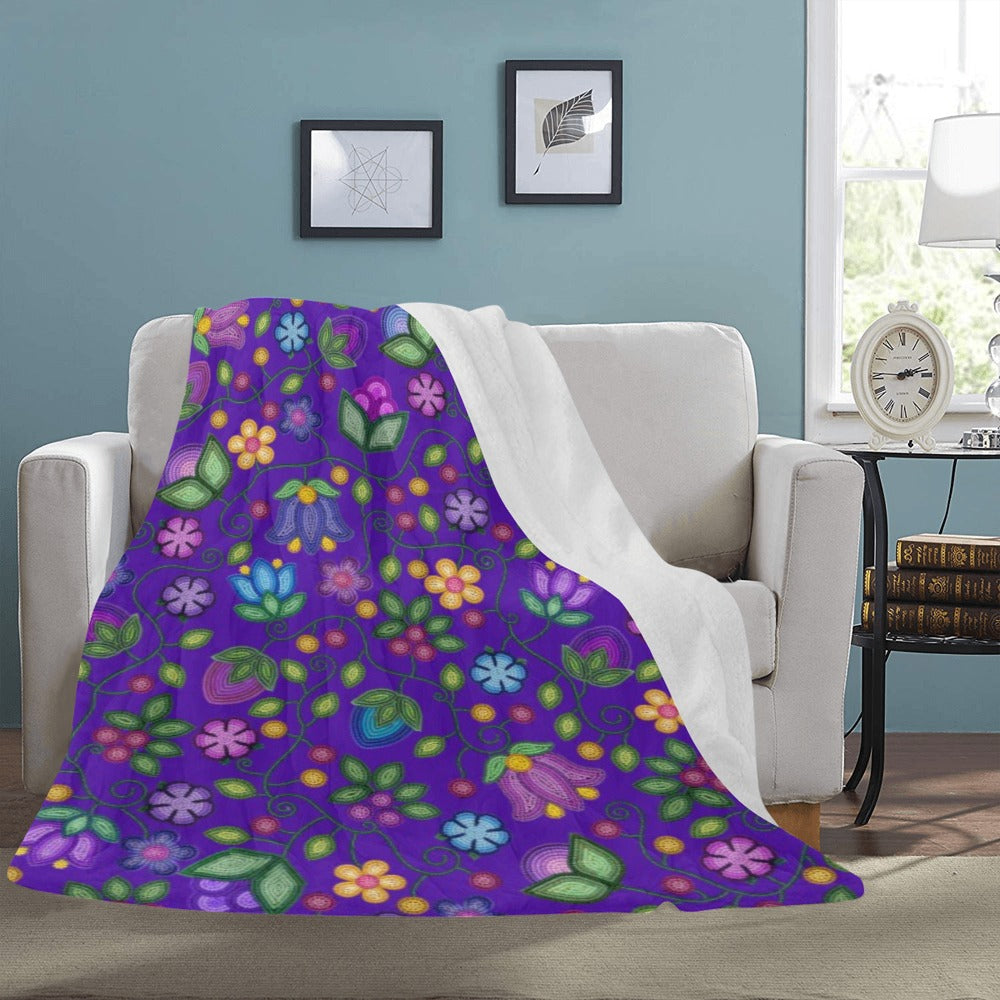 Bloom Uplift Indigo Ultra-Soft Micro Fleece Blanket 60"x80"