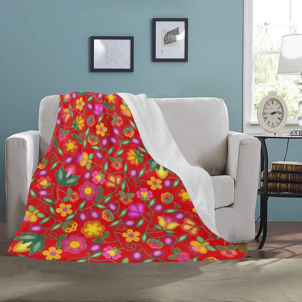 Boreal Bounty Red Ultra-Soft Micro Fleece Blanket 50"x60"