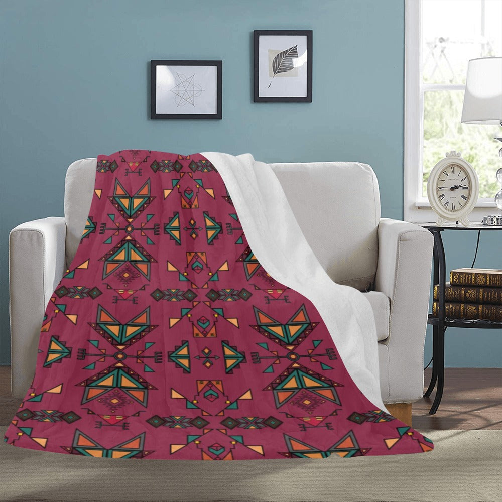 Arrow dawn Maroon Ultra-Soft Micro Fleece Blanket 60"x80"