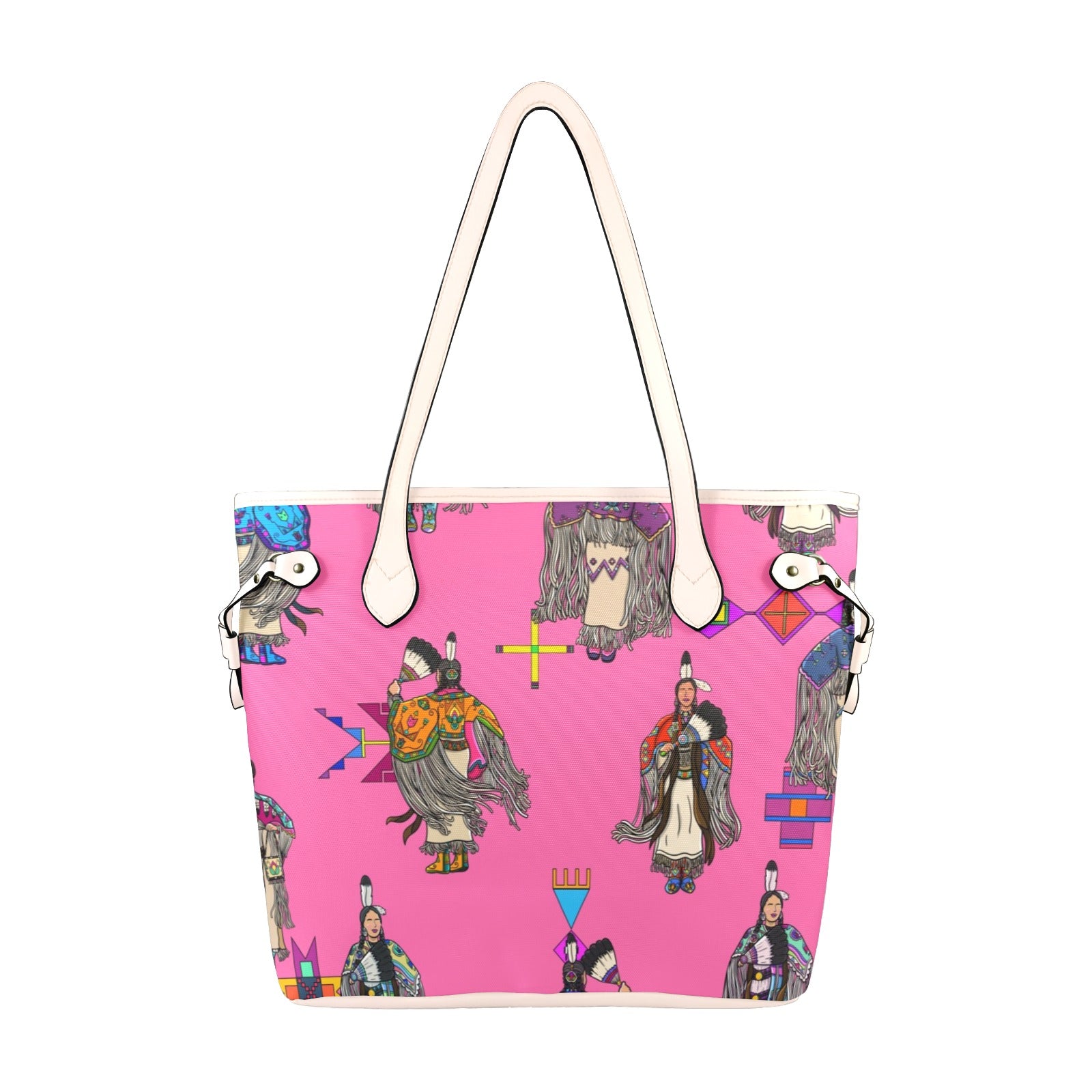 Women's Tradish Dancers Pink Clover Canvas Tote Bag