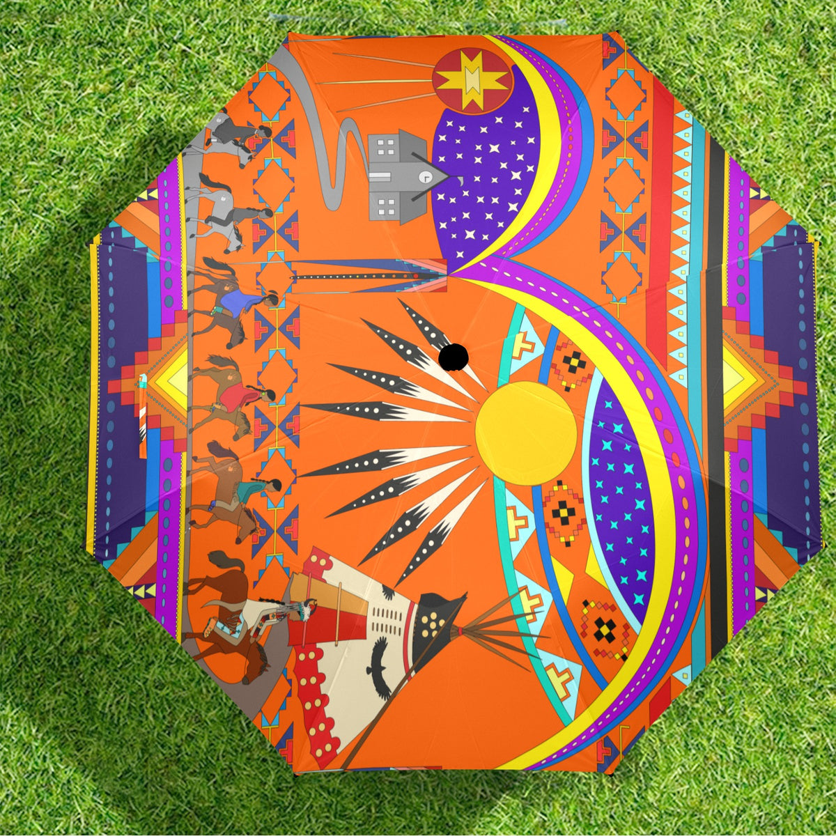 Seven Generations Medicine Semi-Automatic Foldable Umbrella