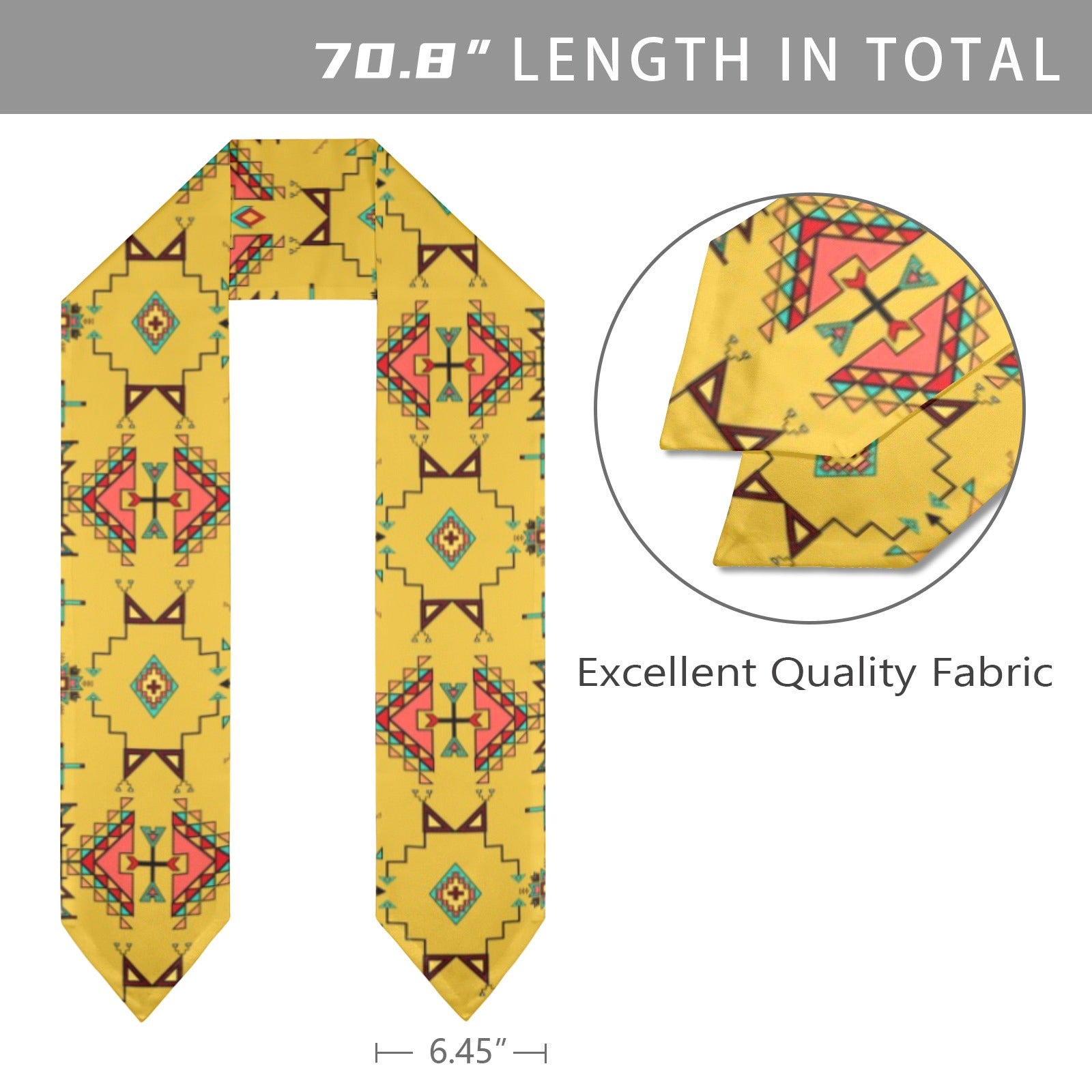 Thunder Flight Yellow Graduation Stole