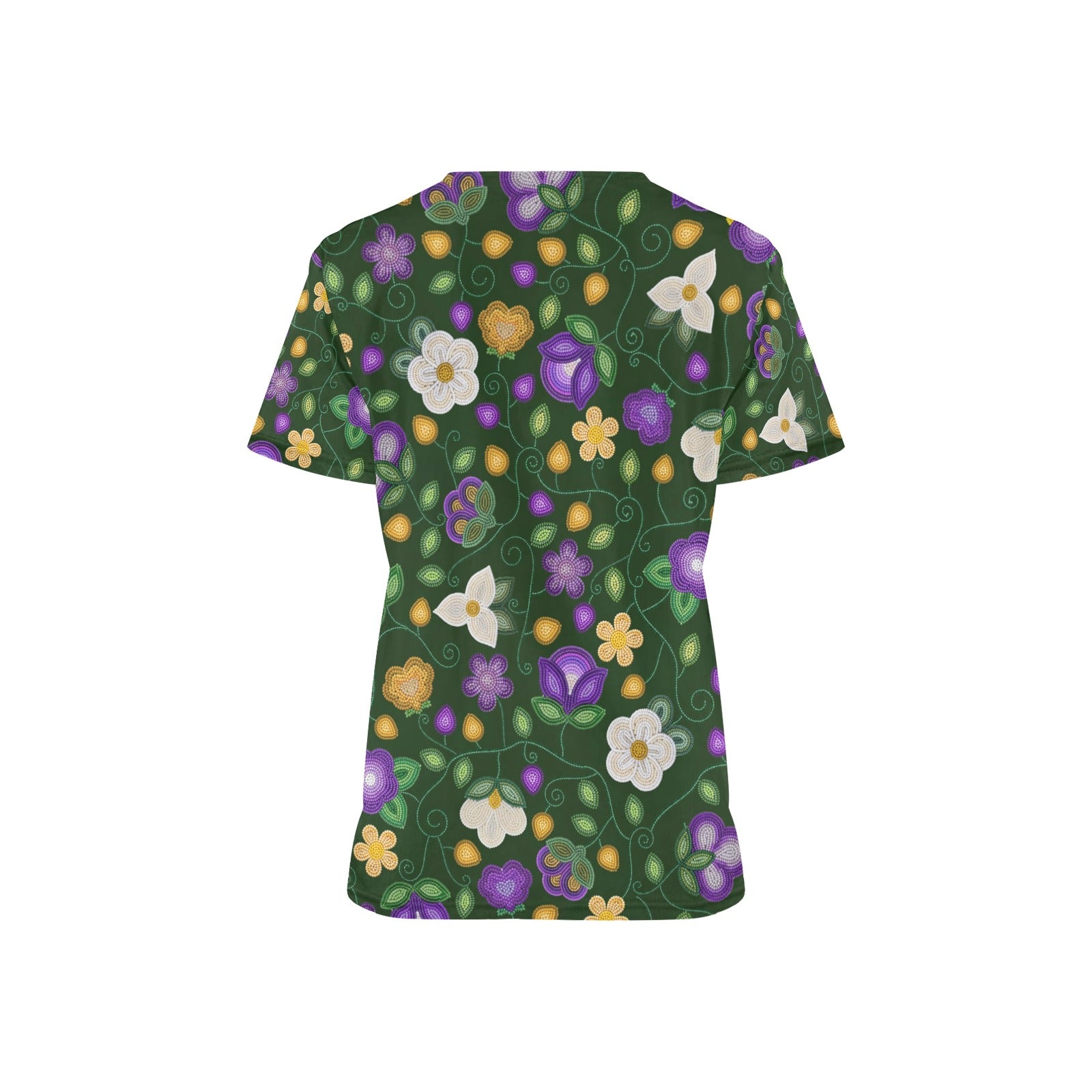 Midnight Moss Bloom Forest Scrub Top