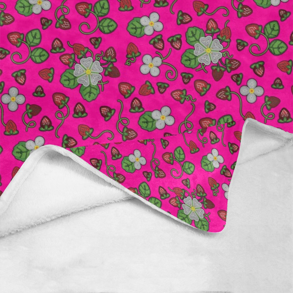 Strawberry Dreams Blush Ultra-Soft Micro Fleece Blanket 60"x80"