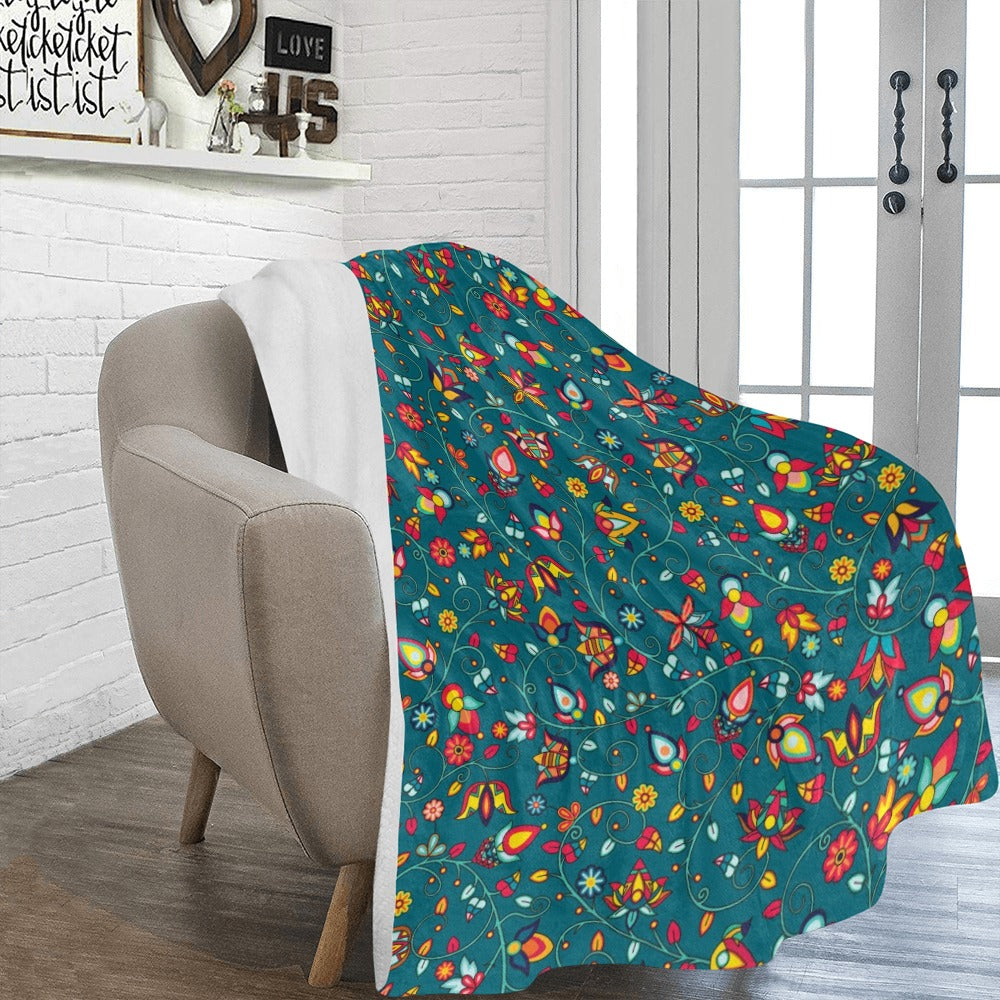Thorny Path Teal Ultra-Soft Micro Fleece Blanket 60"x80"