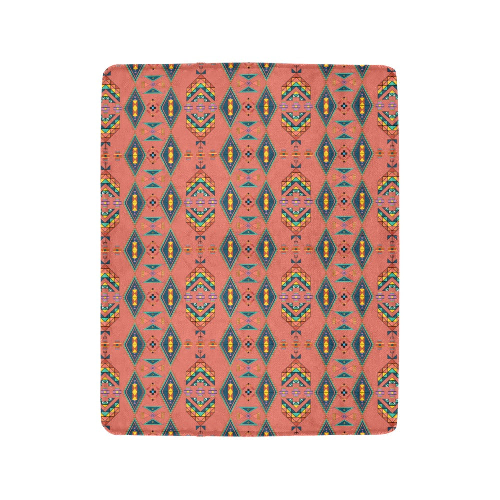 Travois Tipi Canyon Earth Ultra-Soft Micro Fleece Blanket 40"x50"
