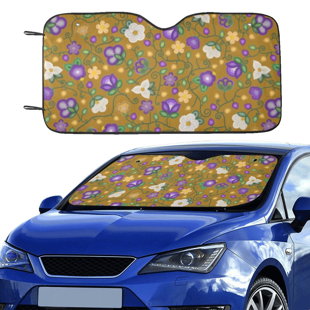 Midnight Moss Bloom Toffee Car Sun Shade 55"x30"