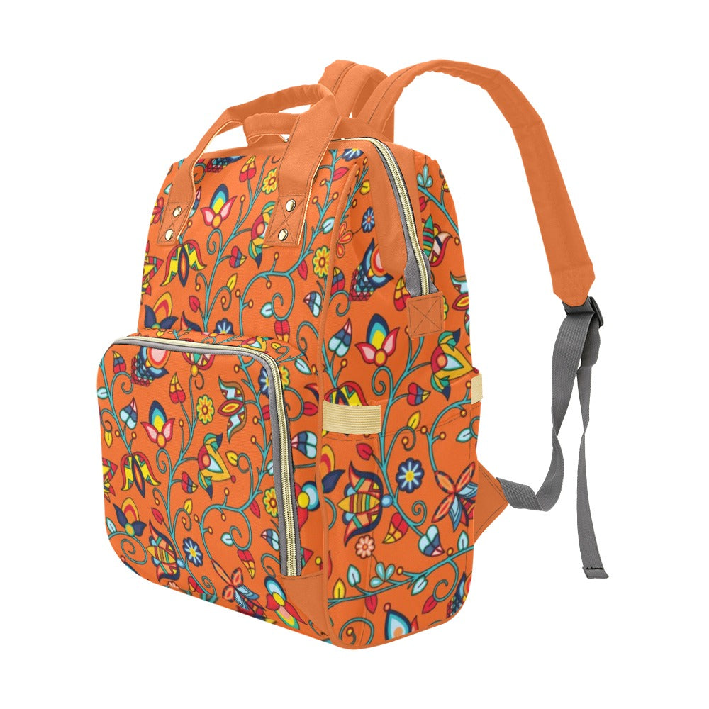 Thorny Path Orange Multi-Function Diaper Backpack/Diaper Bag