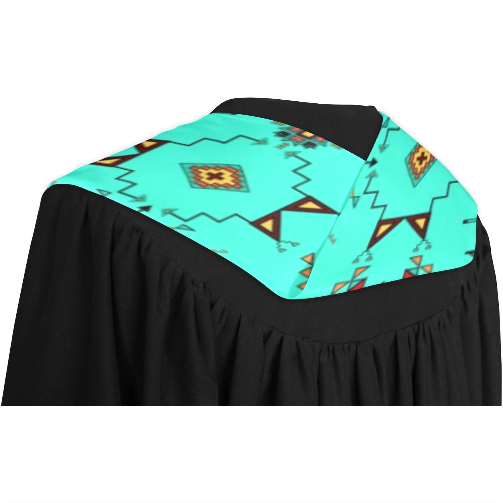 Thunder Flight Turquoise Graduation Stole
