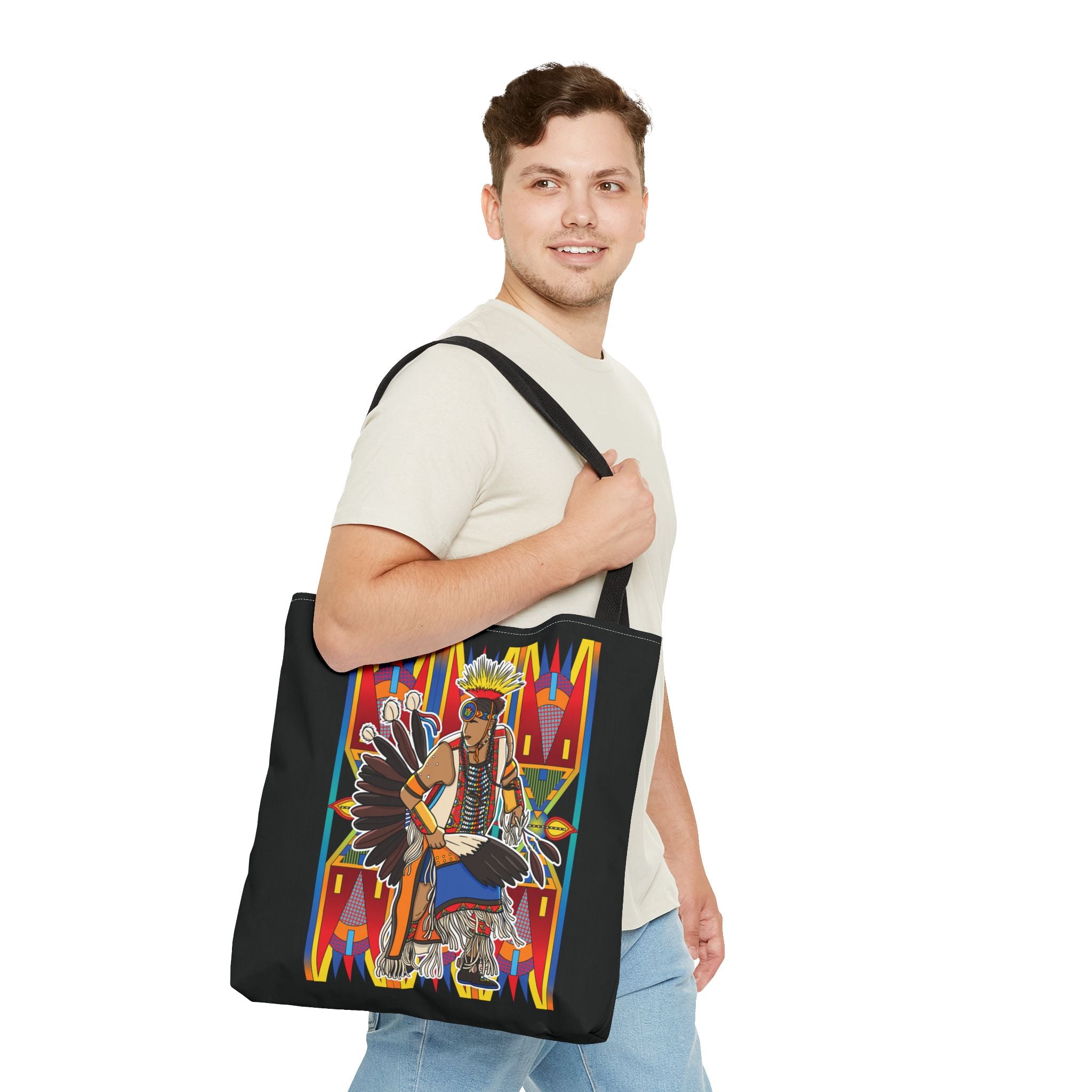 Traditional Powwow Man Dancer 3 Tote Bag