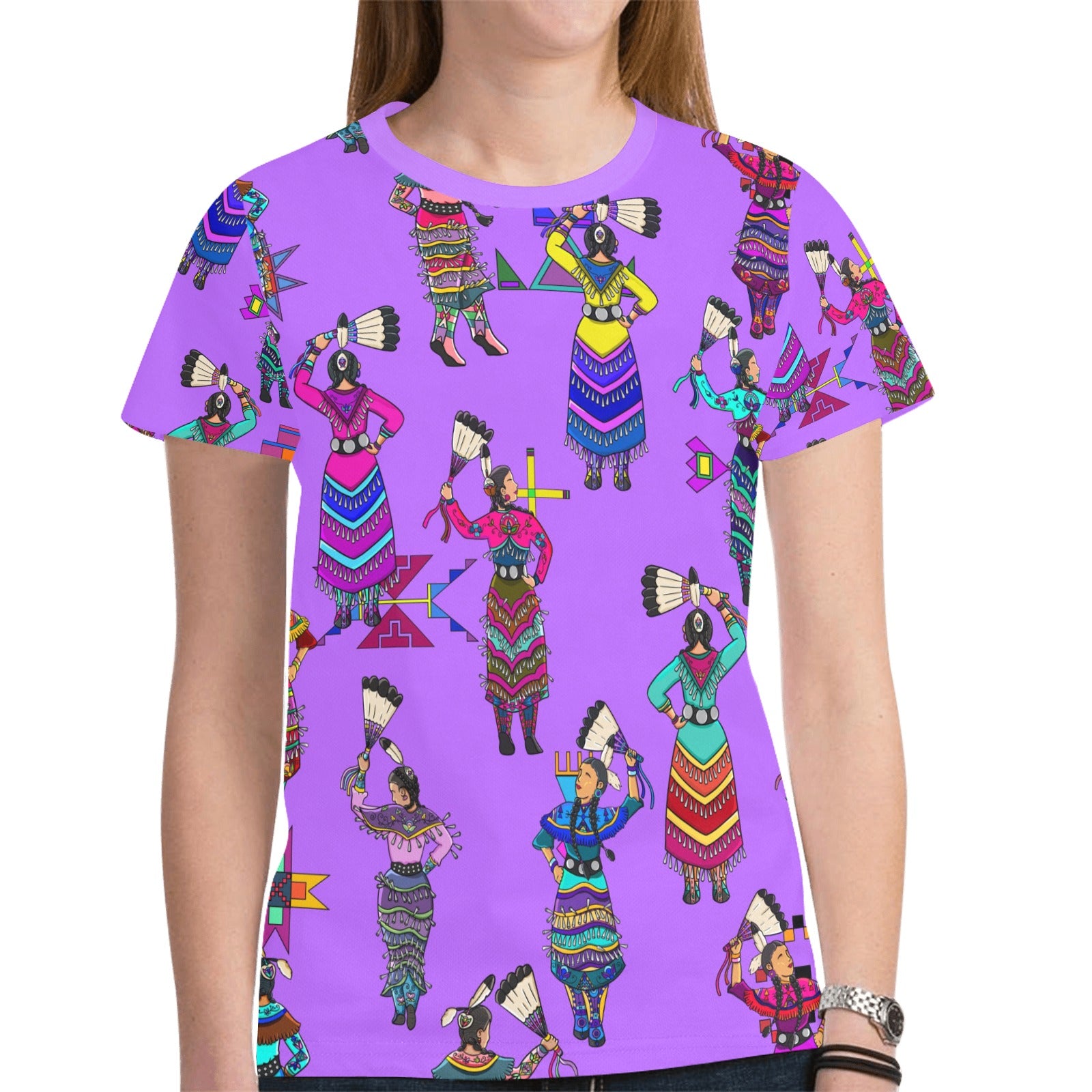 Women's Jingle Dancers Purple T-shirt for Women