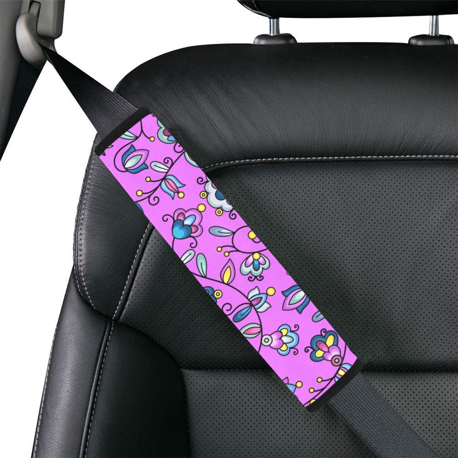 Autumn Bundle Blessing Purple Car Seat Belt Cover 7''x12.6'' (Pack of 2)