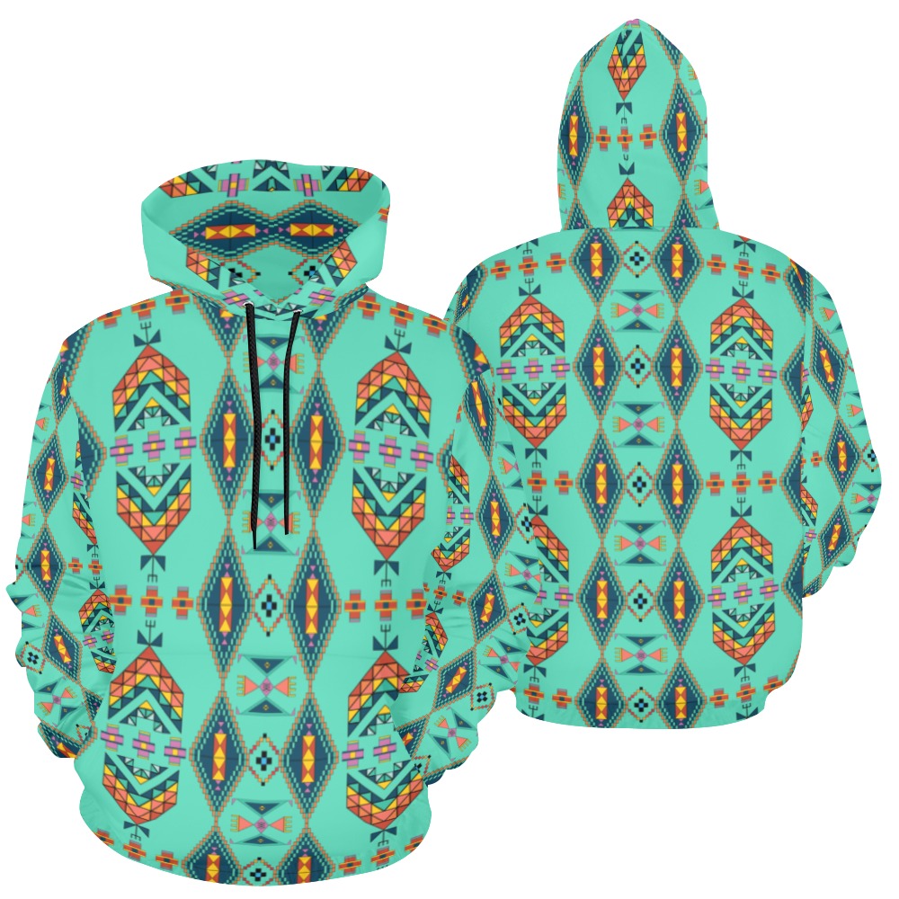 Travois Tipi Smoky Sky Hoodie for Women (USA Size)
