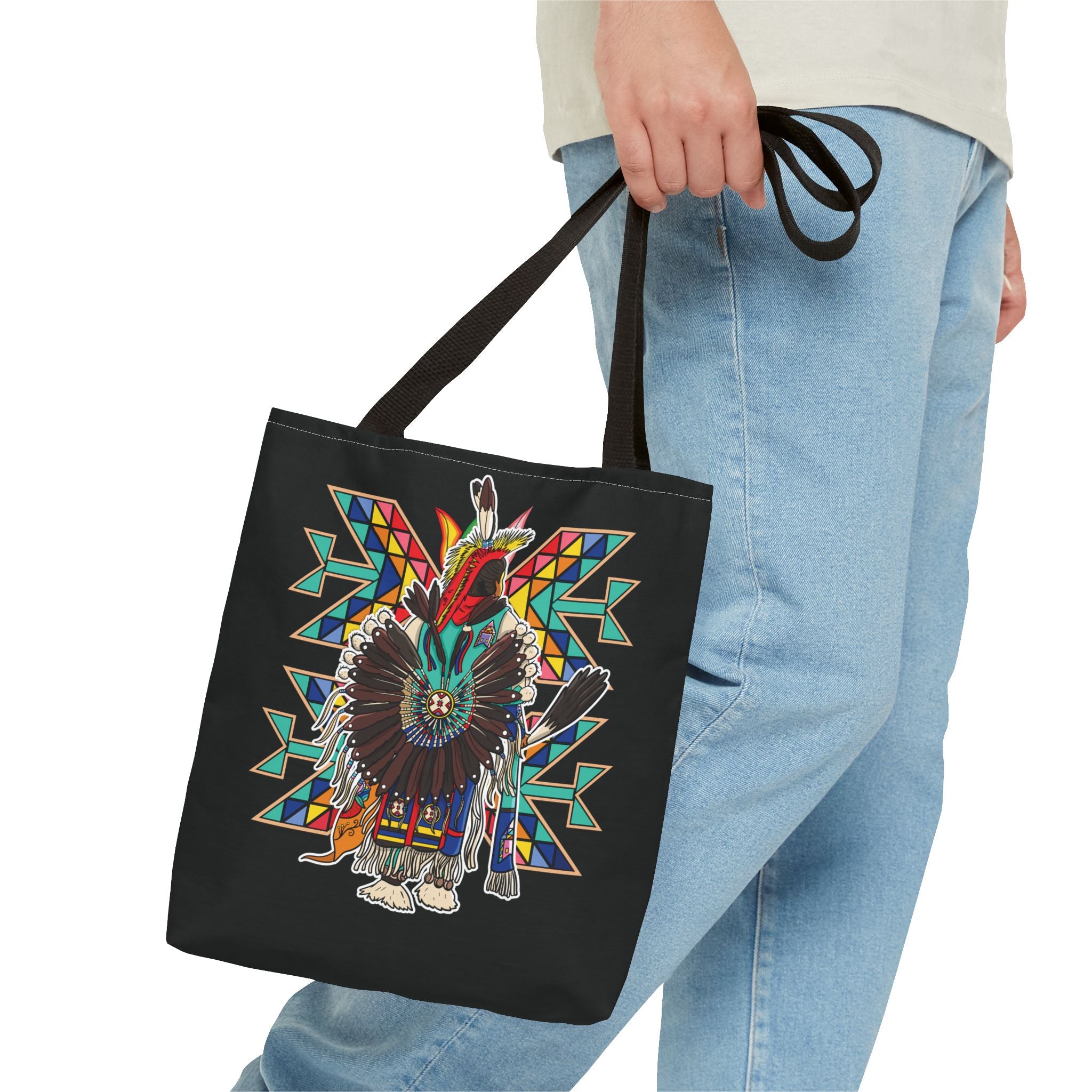 Traditional Powwow Man Dancer 4 Tote Bag