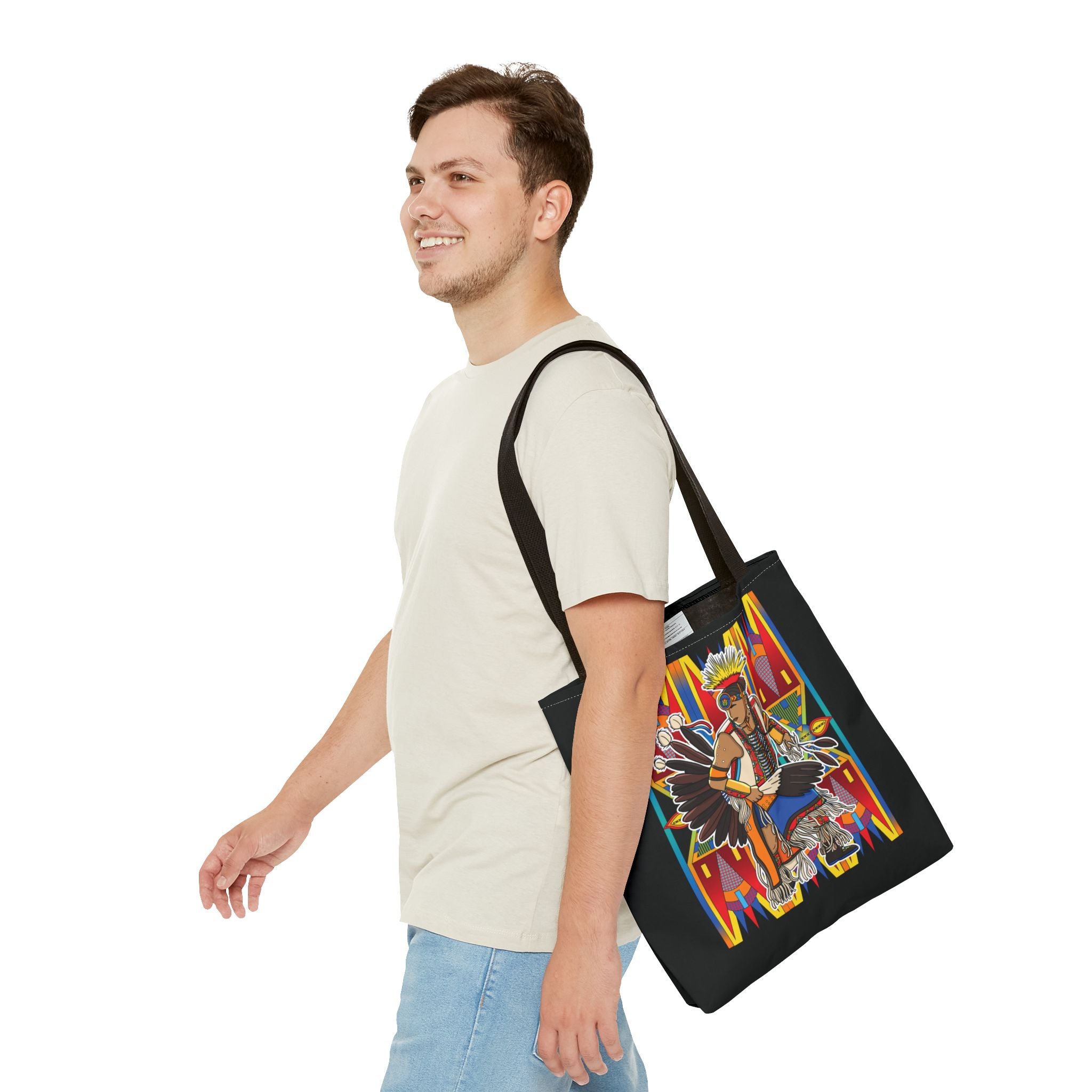 Traditional Powwow Man Dancer 3 Tote Bag