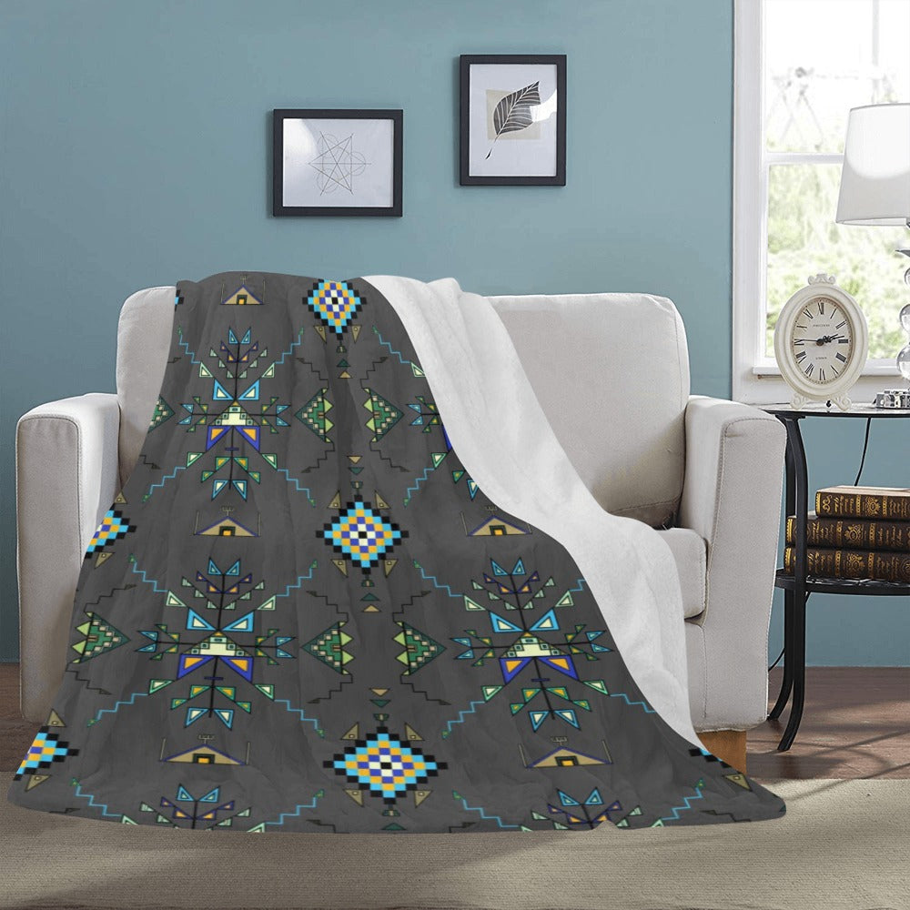 Bear Shield Gray Ultra-Soft Micro Fleece Blanket 60"x80"