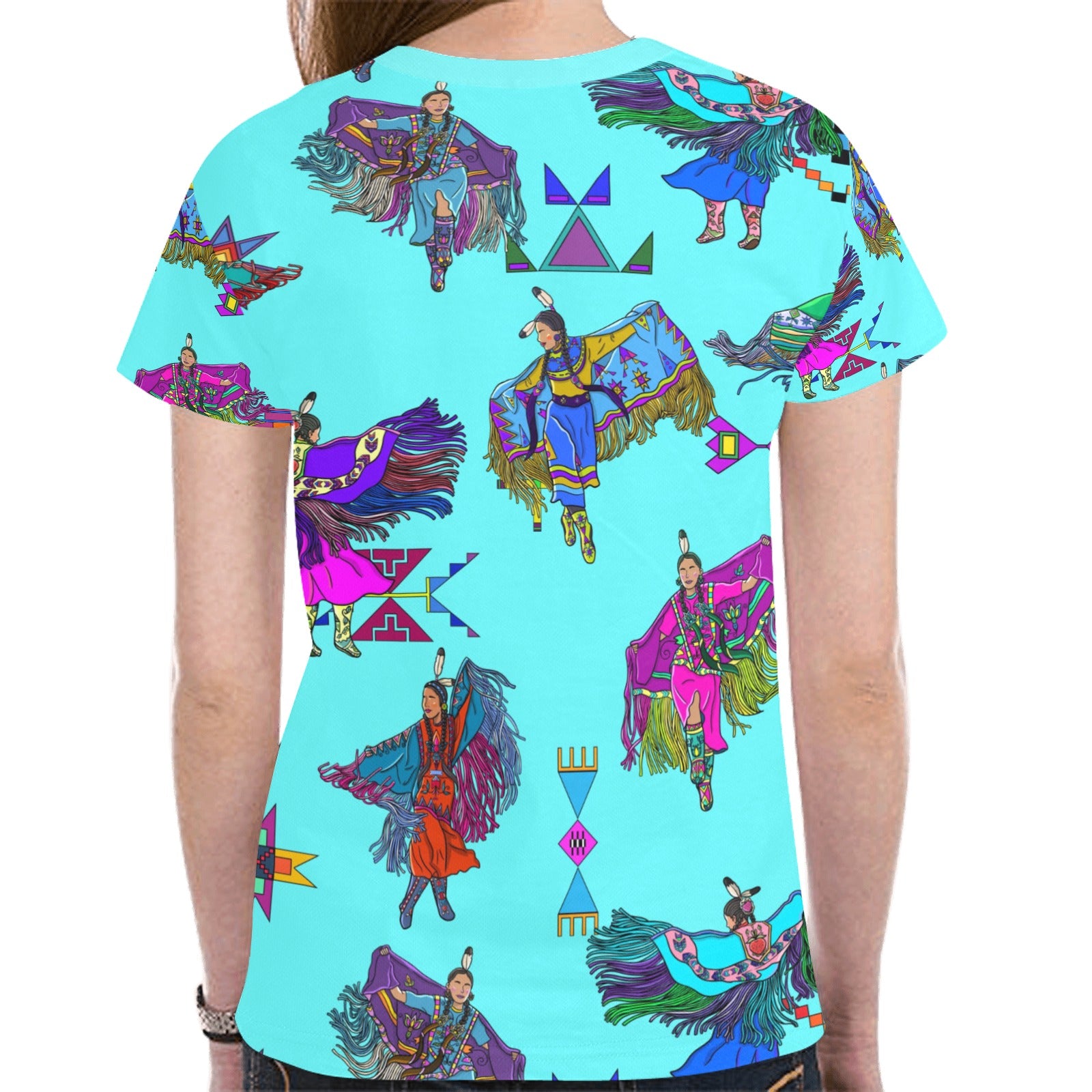 Women's Fancy Dancers Turquoise T-shirt for Women