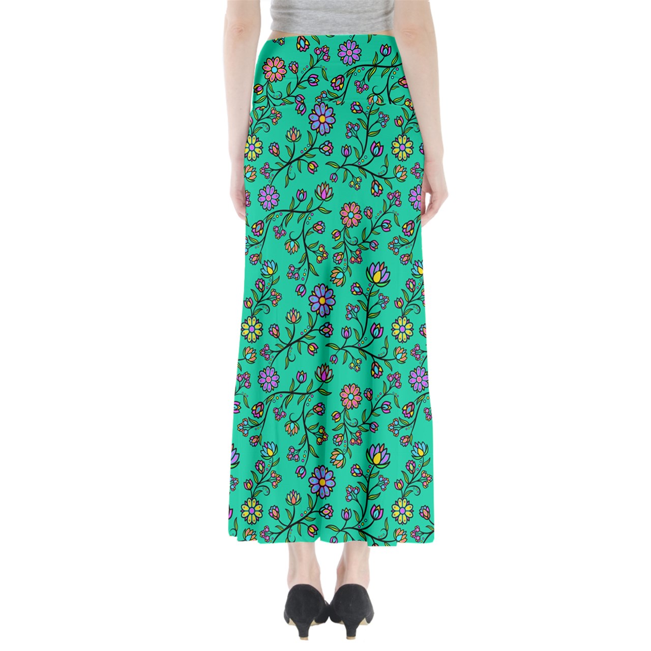 Cosmic Whisper Pastel Pond Full Length Maxi Skirt