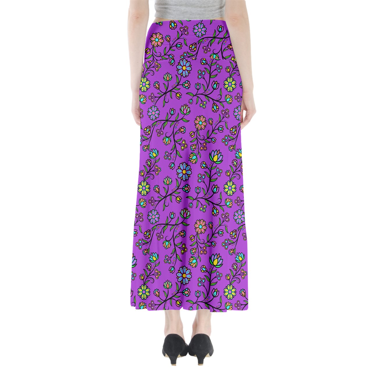 Cosmic Whisper Pastel Berry Full Length Maxi Skirt