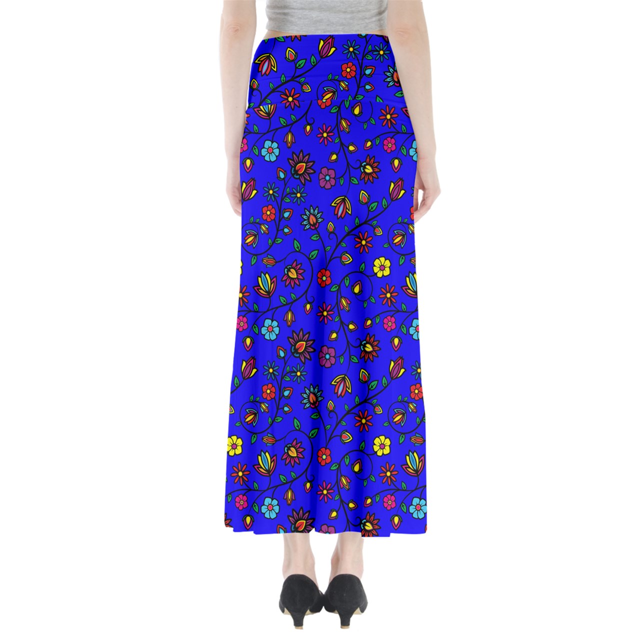 Nature's Nexus  Royal Full Length Maxi Skirt