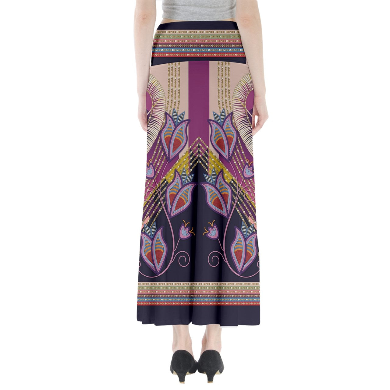 Dentalium Dreams Blush Full Length Maxi Skirt