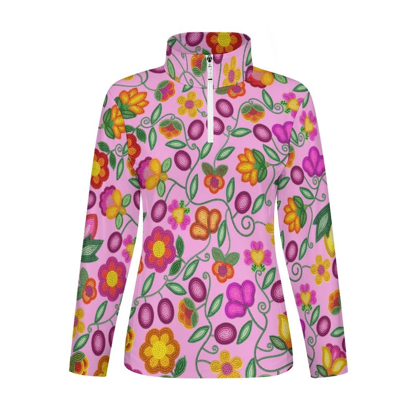 Boreal Bounty Pink Long Sleeve Yoga Shirt