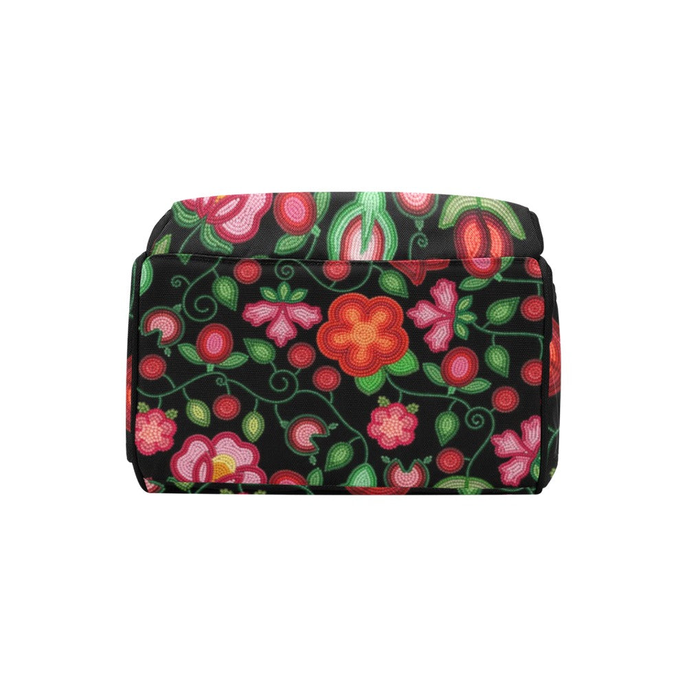 Rose Reverie Black Multi-Function Diaper Backpack/Diaper Bag