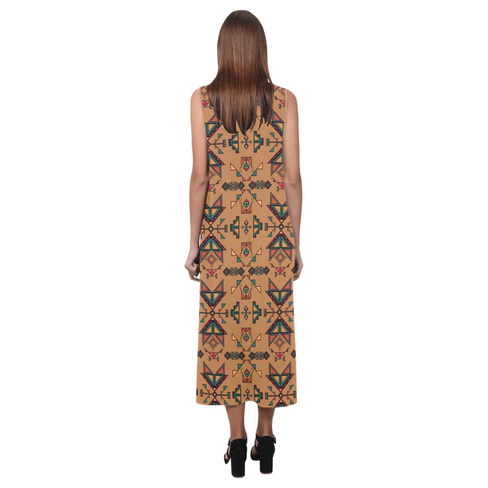 Arrow dawn Brown Phaedra Sleeveless Open Fork Long Dress