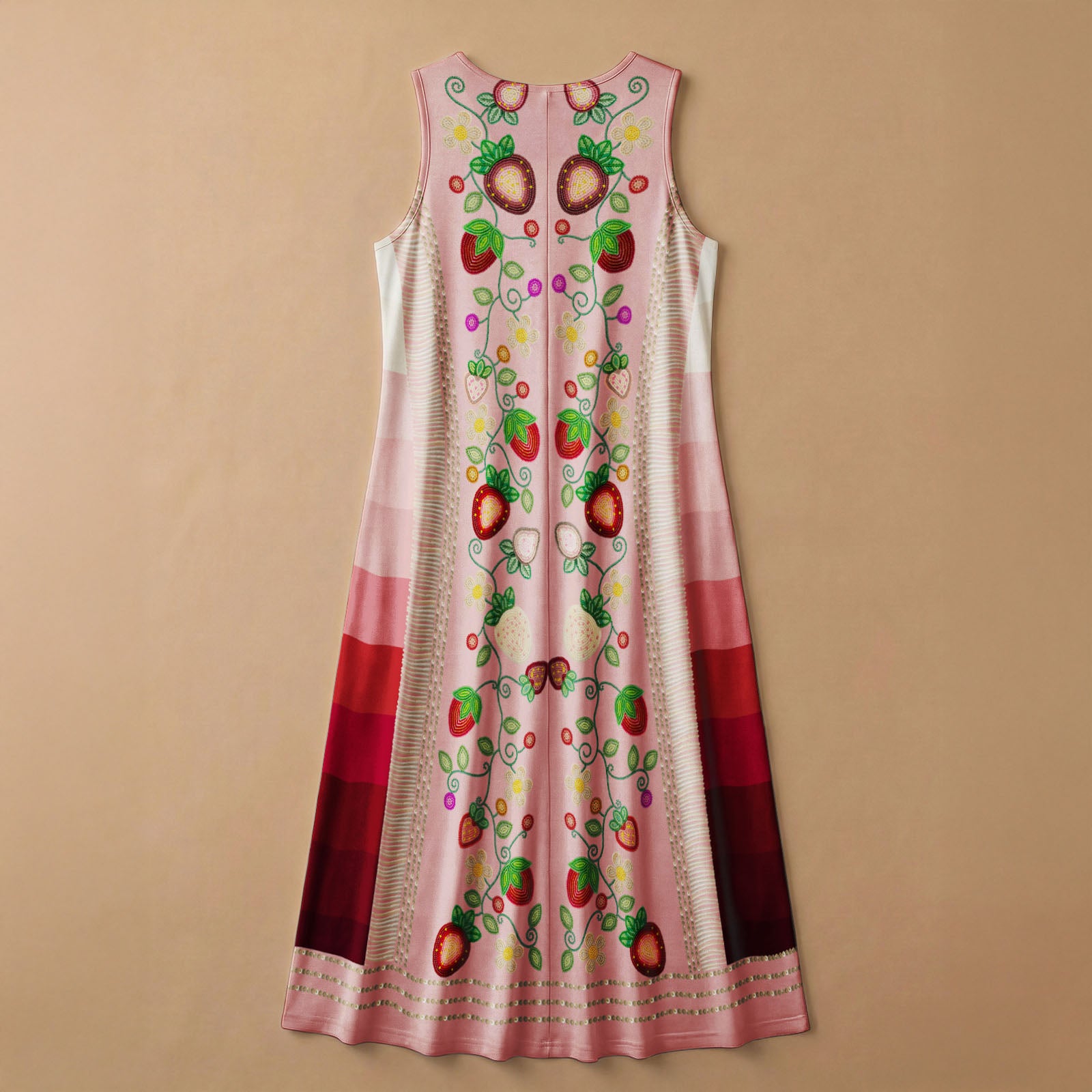 Berry Rites Pink 2 Women's Sleeveless Long Dress