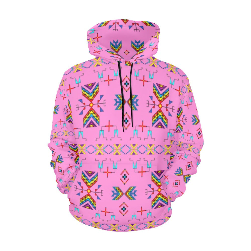 Rainy Chief Rainbow Blush Hoodie for Women (USA Size)