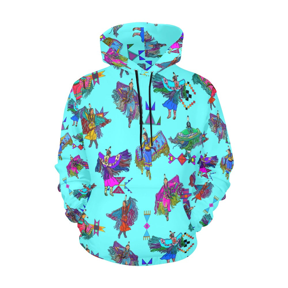 Women's Fancy Dancers Turquoise Hoodie for Women (USA Size)