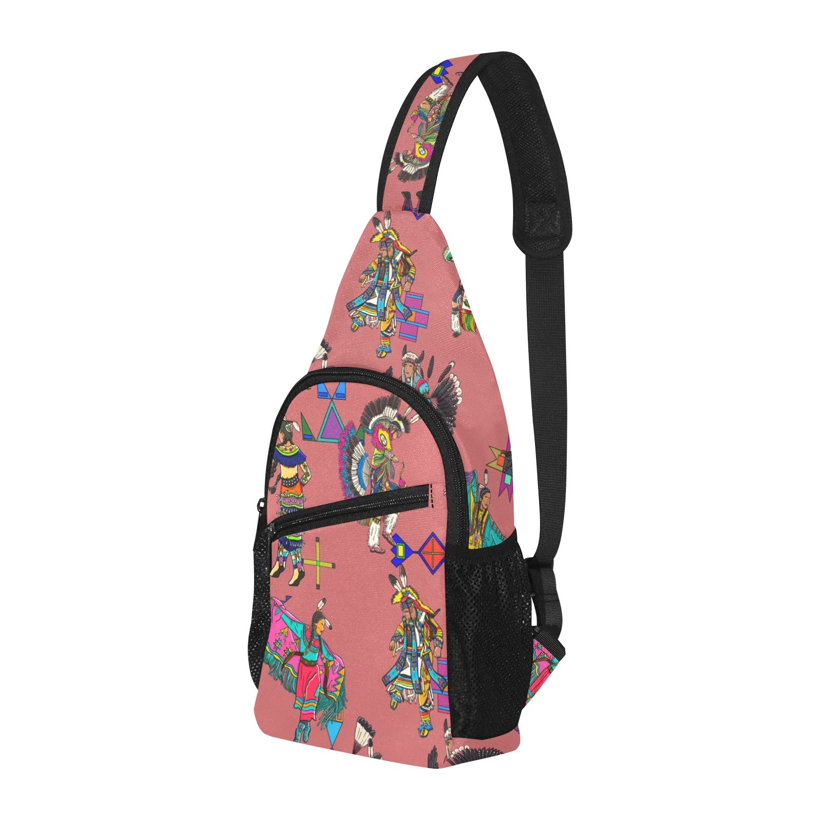 Grand Entry Dancers Terra Cotta Chest Bag