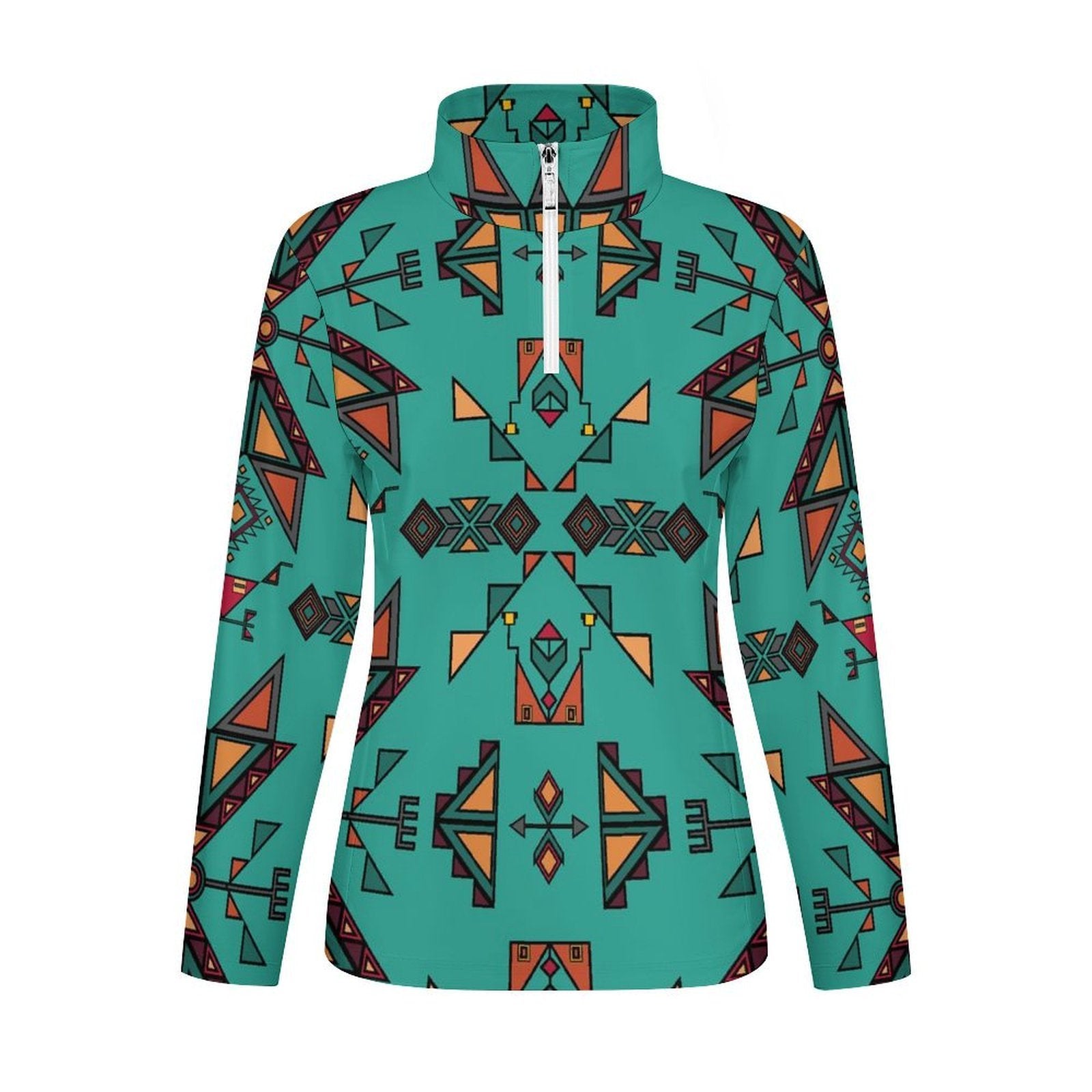 Arrow Dawn Turquoise Long Sleeve Yoga Shirt