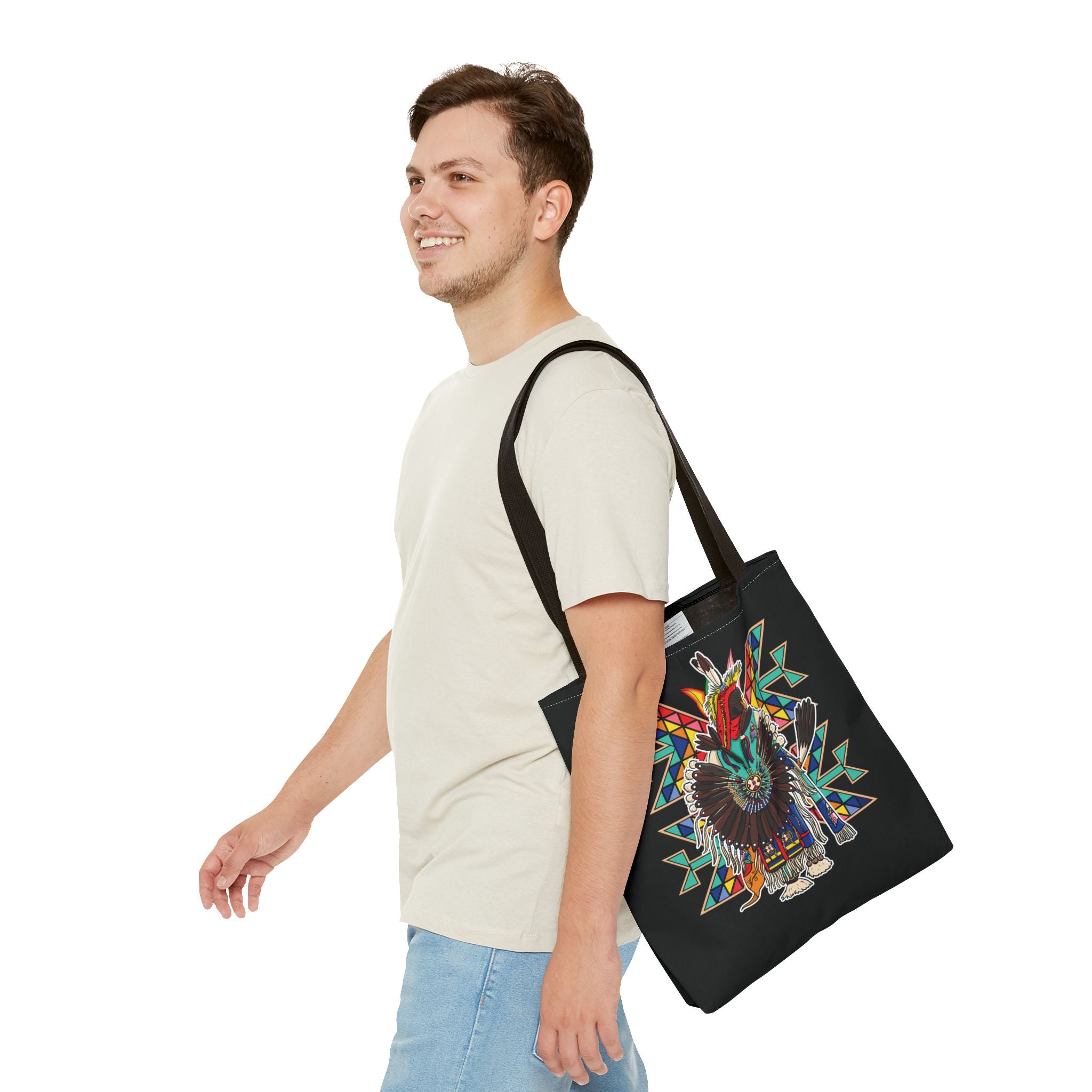 Traditional Powwow Man Dancer 4 Tote Bag