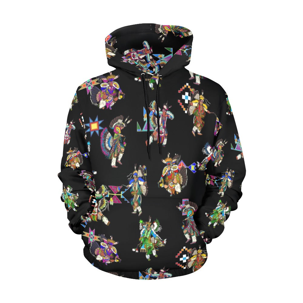 Men's Fancy Dancer Black Hoodie for Women (USA Size)