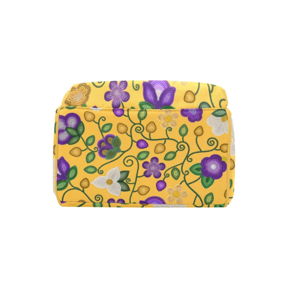 Midnight Moss Bloom Yellow Multi-Function Diaper Backpack/Diaper Bag