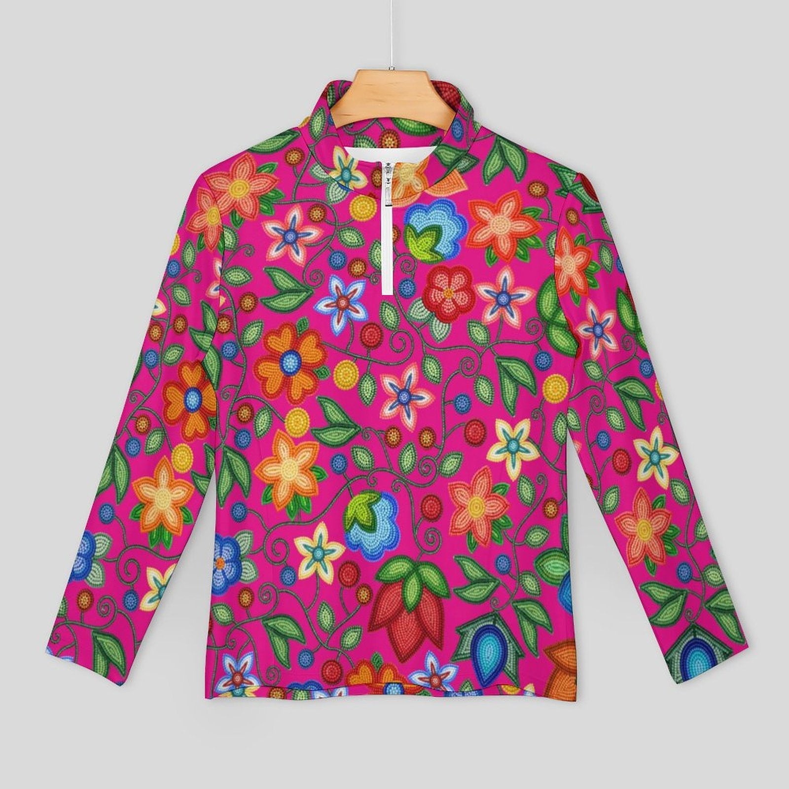 Morning Harmony Pink Long Sleeve Yoga Shirt