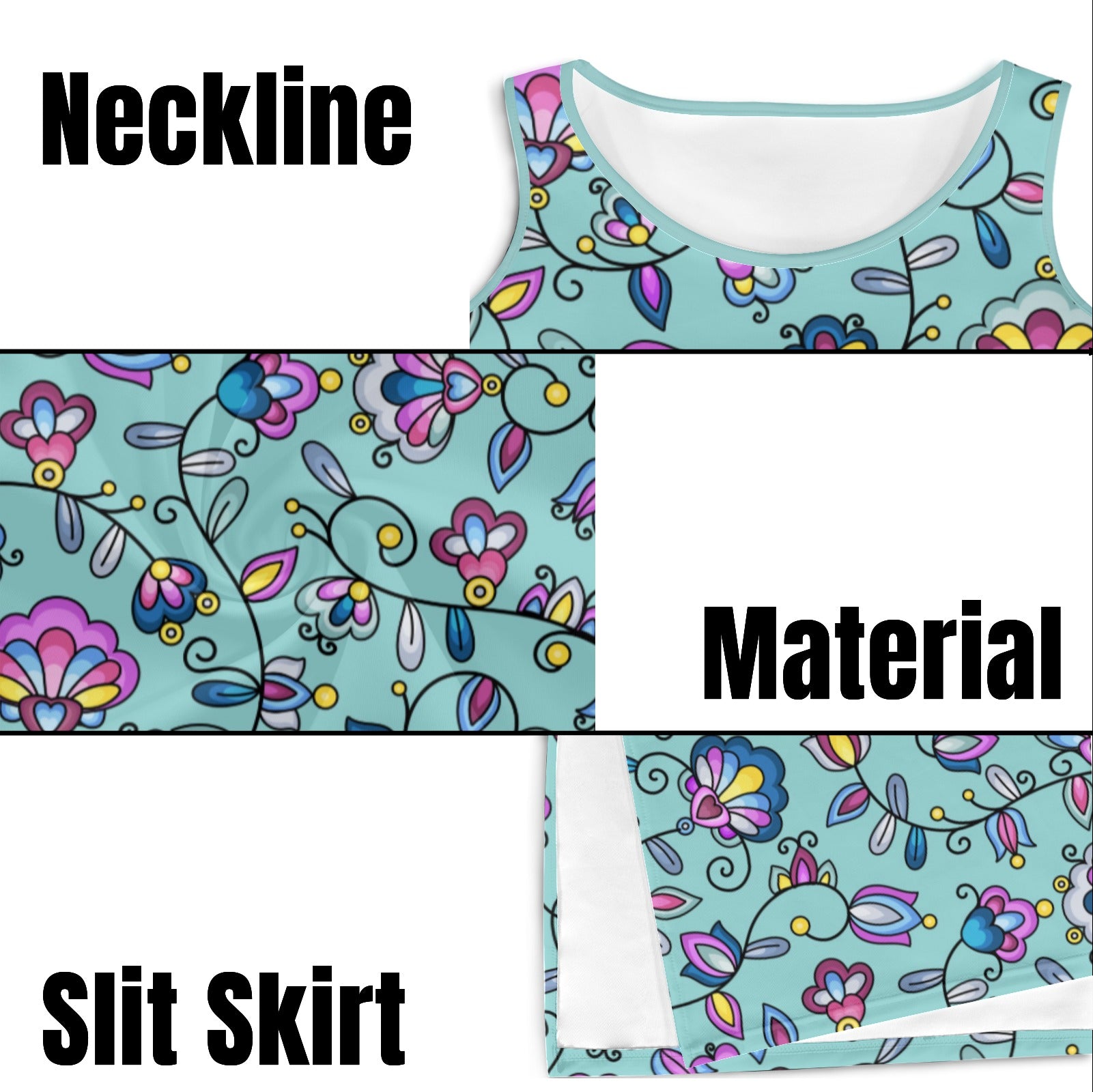 Autumn Bundle Blessing Turquoise Phaedra Sleeveless Open Fork Long Dress