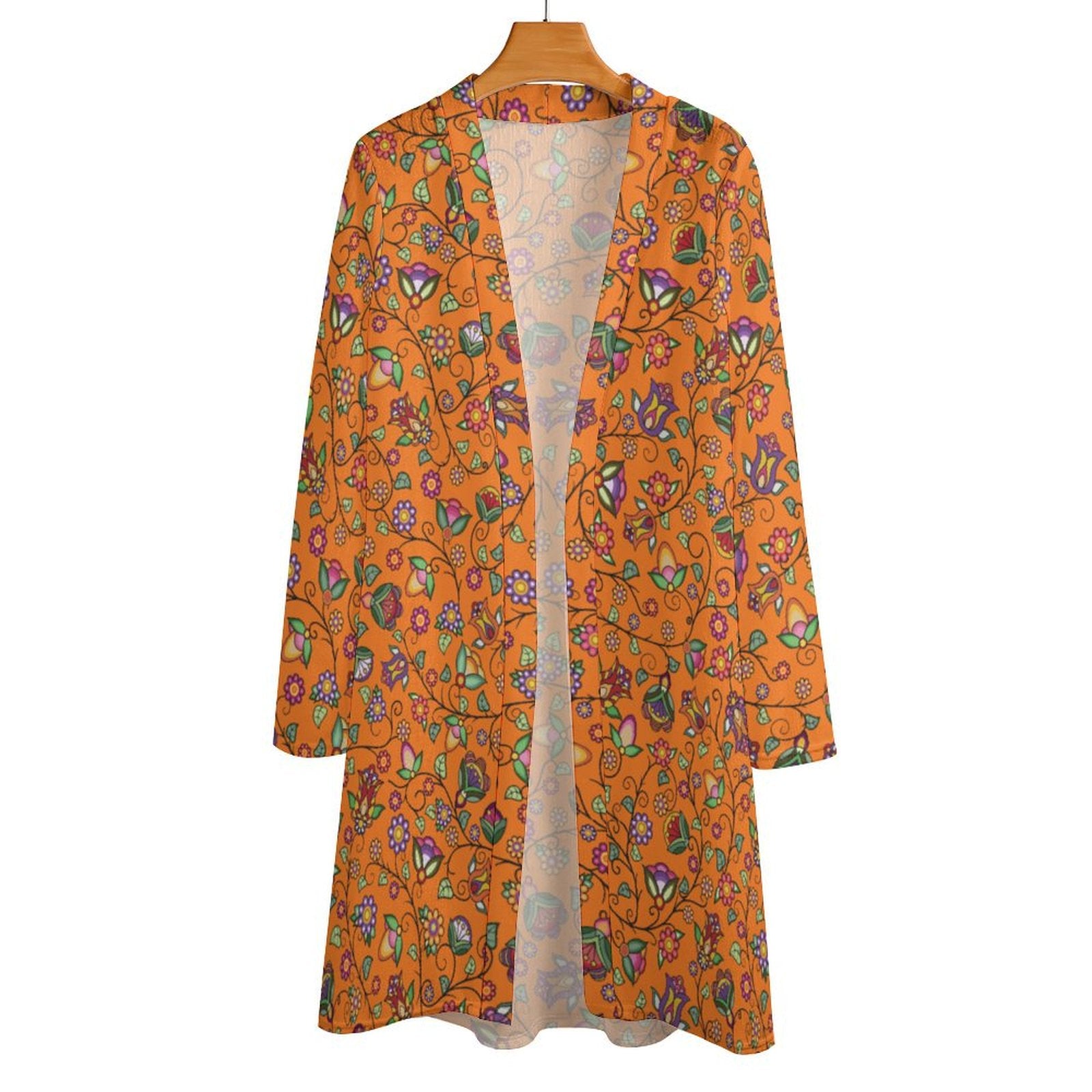 Heartbeat Petals ECM Orange Cardigan