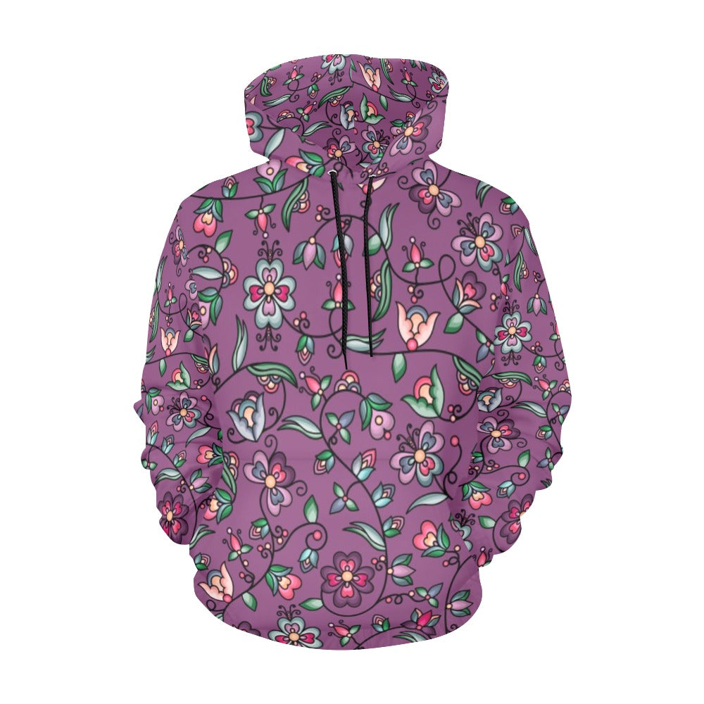Amber Evening Garland Purple Hoodie for Men (USA Size)