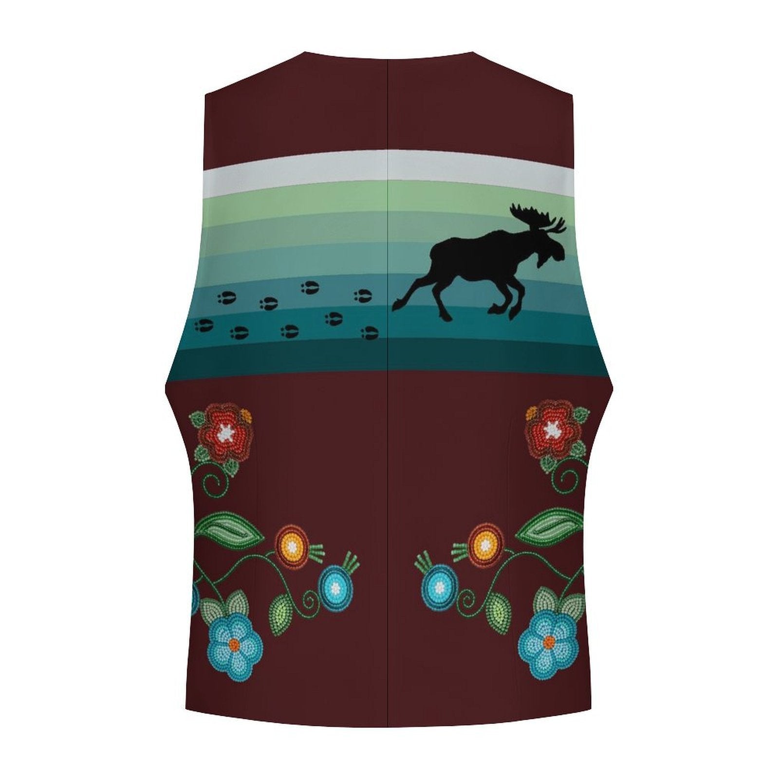 Prairie Fire Petals 1 Men's Sleeveless Suit Vest
