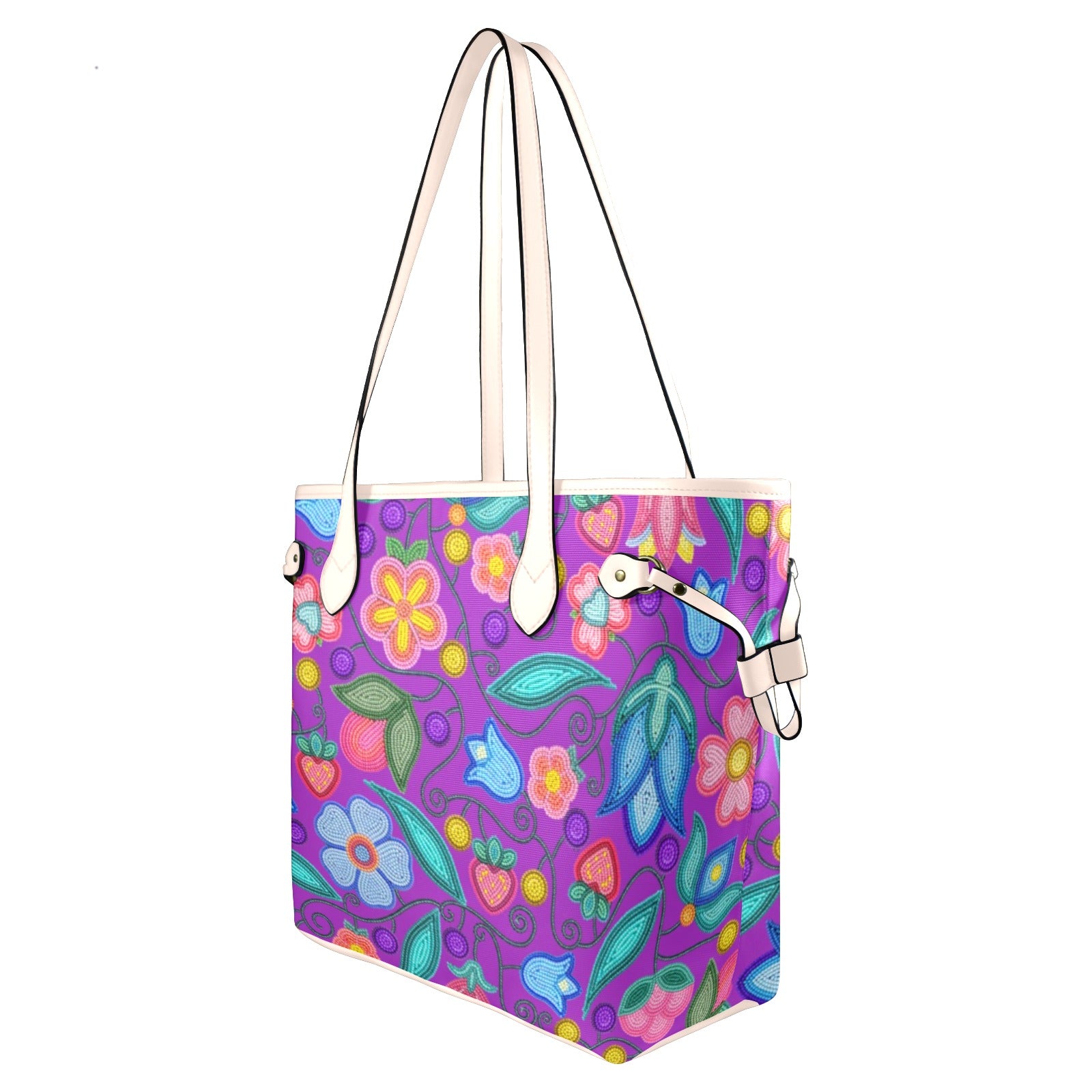 Sweet Offering Purple Clover Canvas Tote Bag