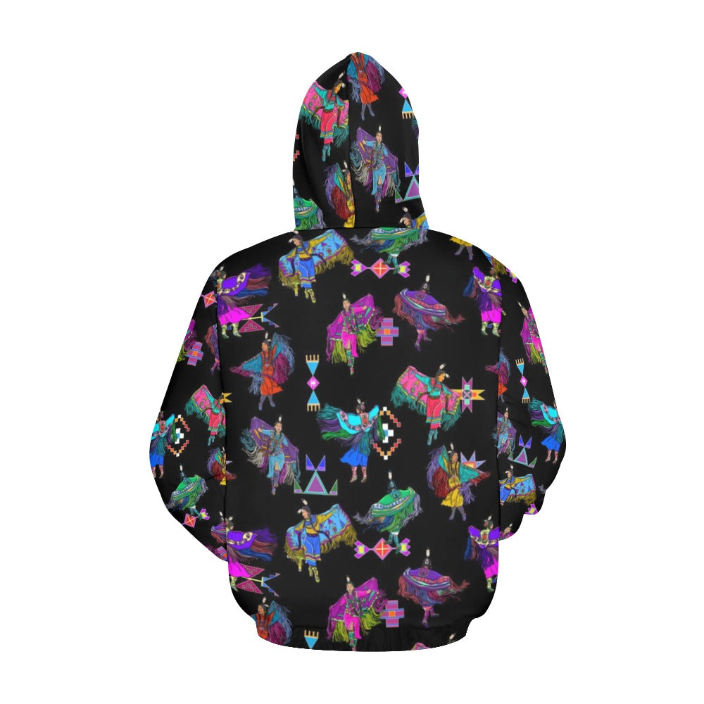 Women's Fancy Dancers Black Hoodie for Women (USA Size)