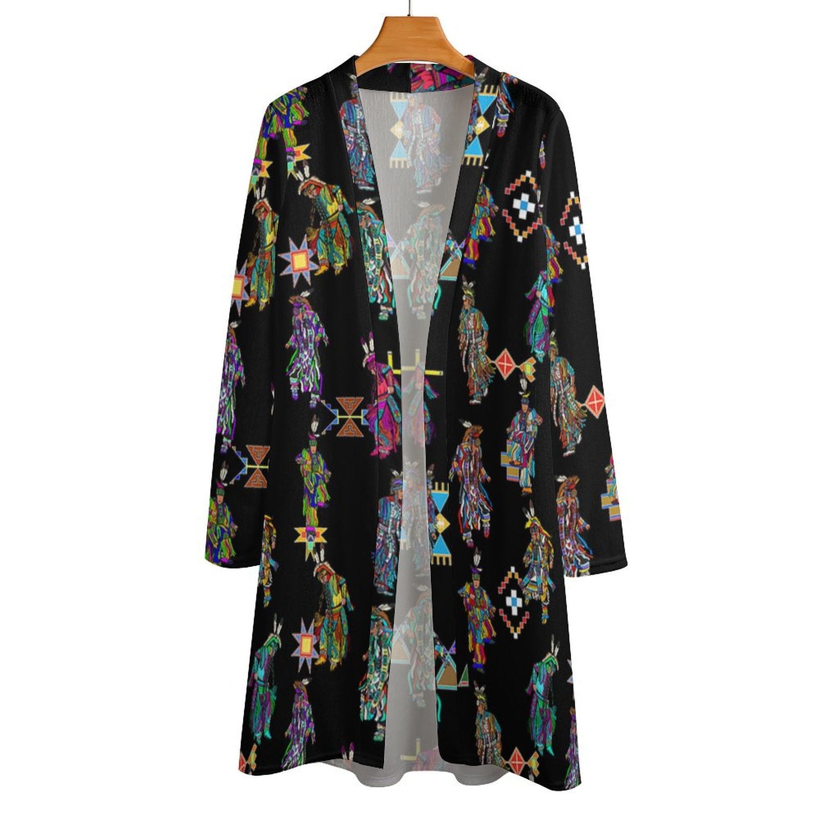 Men's Grass Dancers Black Cardigan